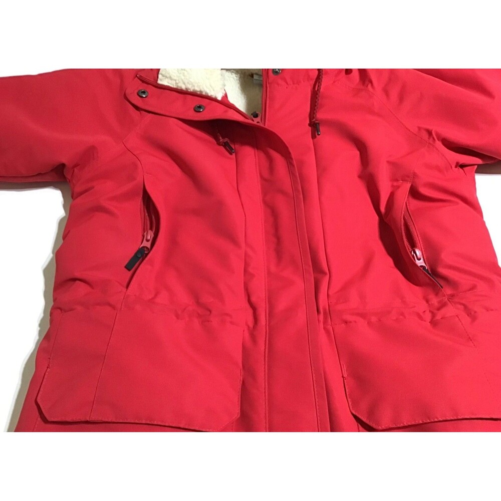Columbia Coat Womens Med Omni Heat Mid length Full-zip Hooded Duck Down Red - Picture 7 of 16